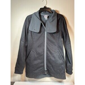 Avalanche Dark Gray jacket Fleece Mid-Length Jacket with Wrap Collar Women's S